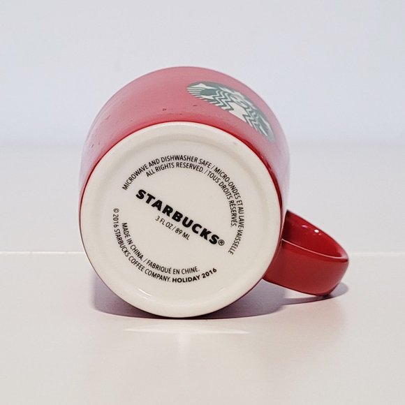 2/$30 - Starbucks 3oz Espresso Demi-Tasse Red with Mermaid Logo Cup - NIB - Picture 4 of 5